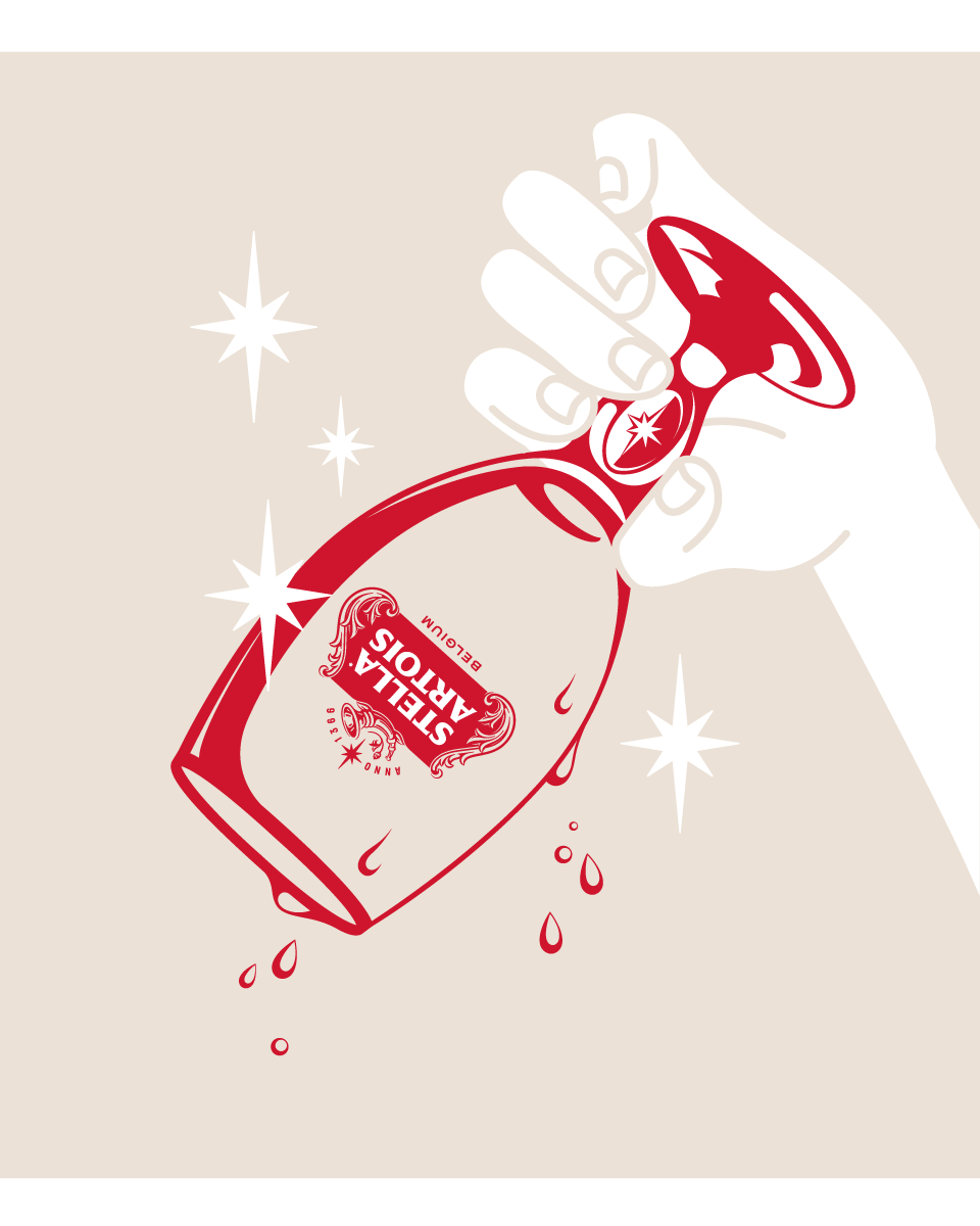 스텔라 아르투아 퍼펙트 서브 스텝 1 - 잔 세척