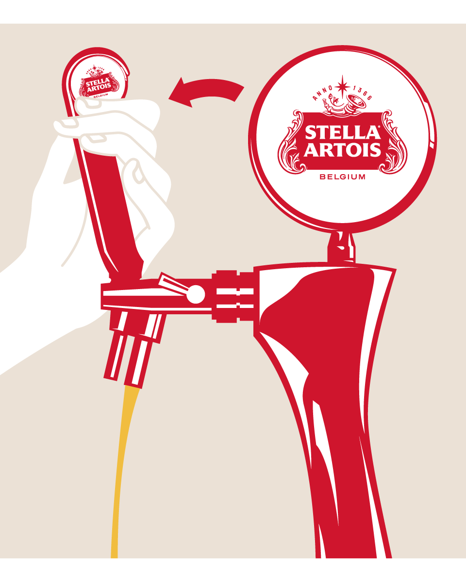 스텔라 아르투아 퍼펙트 서브 스텝 2 - 거품 제거