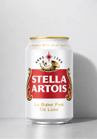 스텔라 아르투아 330ml 캔 제품 이미지입니다.