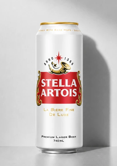 스텔라 아르투아 740ml 캔 제품 이미지입니다.